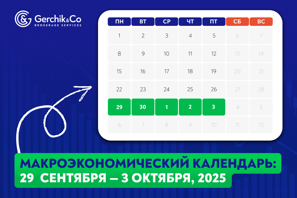 Макроэкономический календарь на 29 сентября  —  3 октября 2025 года