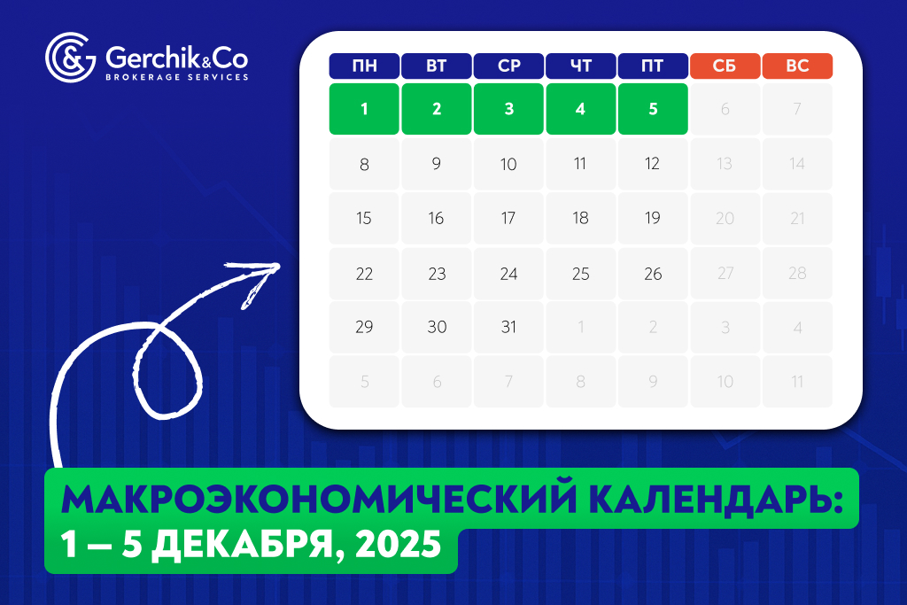 Макроэкономический календарь на 1 — 5 декабря 2025 года